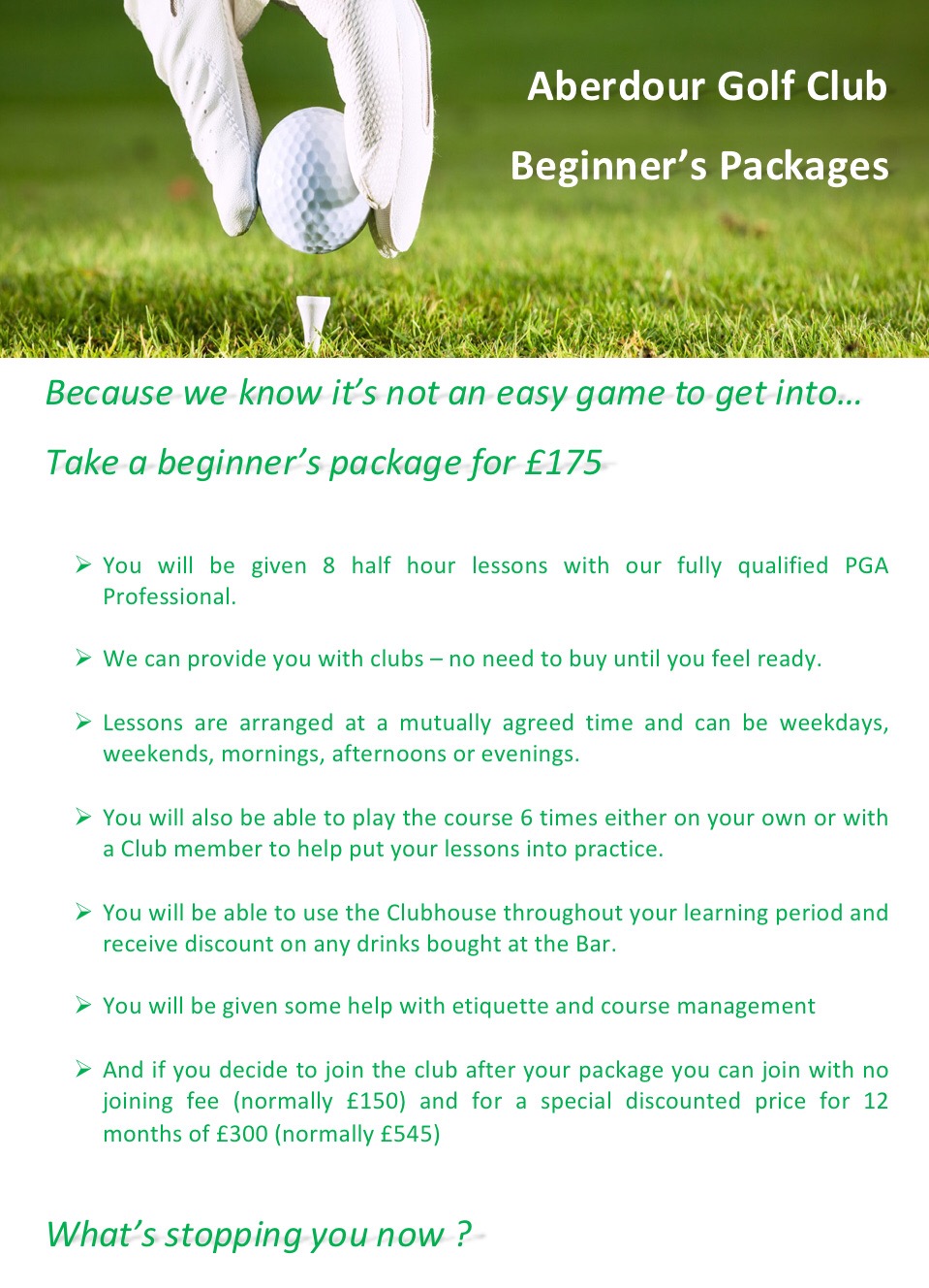 ABERDOUR GOLF CLUB BUSINESS PLAN